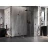 Mexen Lunar kabina prysznicowa uchylna prawa 70 x 70 cm, transparent, czarna - 834-070-070-70-00-P