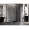 Mexen Lunar kabina prysznicowa uchylna prawa 85 x 80 cm, transparent, czarna - 834-085-080-70-00-P