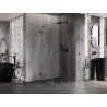 Mexen Lunar kabina prysznicowa uchylna prawa 100 x 100 cm, transparent, czarna - 834-100-100-70-00-P