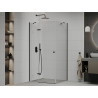 Mexen Roma kabina prysznicowa uchylna 70 x 110 cm, transparent, czarna - 854-070-110-70-00