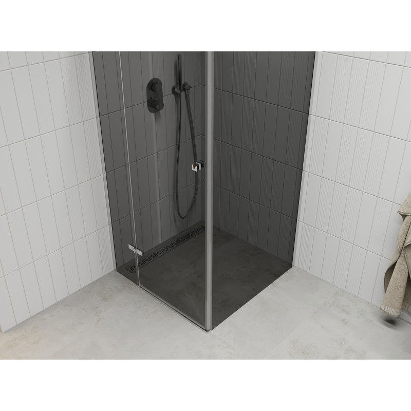 Mexen Roma kabina prysznicowa uchylna 70 x 70 cm, grafit, chrom - 854-070-070-01-40