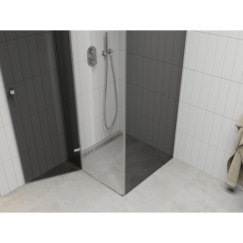 Mexen Roma kabina prysznicowa uchylna 70 x 70 cm, grafit, chrom - 854-070-070-01-40