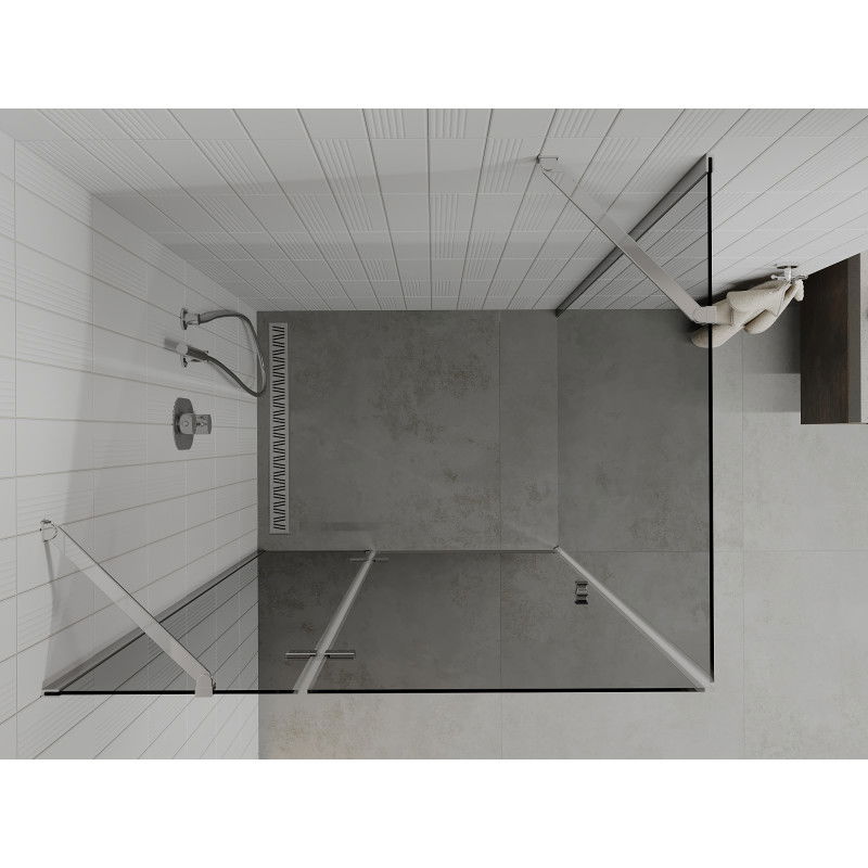 Mexen Roma kabina prysznicowa uchylna 70 x 100 cm, grafit, chrom - 854-070-100-01-40