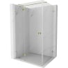 Mexen Lunar T kabina prysznicowa uchylna lewa 135 x 120 cm, transparent, złota - 834T-135-120-50-00-L