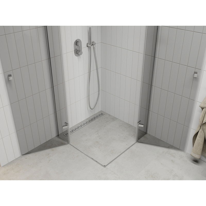 Mexen Roma Duo kabina prysznicowa uchylna 120 x 120 cm, transparent, chrom - 854-120-120-02-00