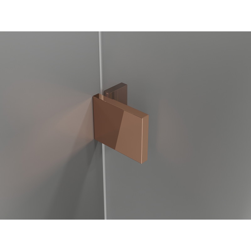 Mexen Lunar T kabina prysznicowa uchylna lewa 135 x 90 cm, transparent, różowe złoto - 834T-135-090-60-00-L