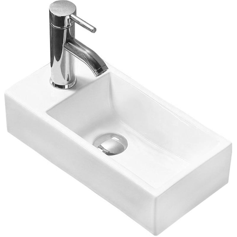 Mexen Inez umywalka nablatowa prawa 40 x 20 cm, biała - 21484000R