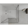 Mexen Roma kabina prysznicowa uchylna 80 x 80 cm, transparent, chrom + brodzik Flat - 854-080-080-01-00-4010