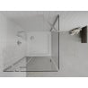 Mexen Roma kabina prysznicowa uchylna 90 x 90 cm, transparent, chrom + brodzik Flat - 854-090-090-01-00-4010