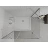 Mexen Roma kabina prysznicowa uchylna 70 x 100 cm, transparent, chrom + brodzik Flat - 854-070-100-01-00-4010