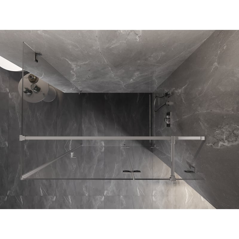 Mexen Lunar T kabina prysznicowa uchylna prawa 115 x 100 cm, transparent, chrom - 834T-115-100-01-00-P