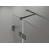Mexen Lunar T kabina prysznicowa uchylna lewa 110 x 110 cm, transparent, gun gray szczotkowany - 834T-110-110-66-00-L