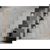 Mexen Roma kabina prysznicowa uchylna 90 x 100 cm, transparent, chrom + brodzik Flat - 854-090-100-01-00-4010