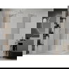 Mexen Roma kabina prysznicowa uchylna 90 x 100 cm, transparent, chrom + brodzik Flat - 854-090-100-01-00-4010