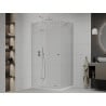 Mexen Roma kabina prysznicowa uchylna 110 x 80 cm, transparent, chrom + brodzik Flat - 854-110-080-01-00-4010