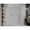 Mexen Roma kabina prysznicowa uchylna 110 x 90 cm, transparent, chrom + brodzik Flat - 854-110-090-01-00-4010