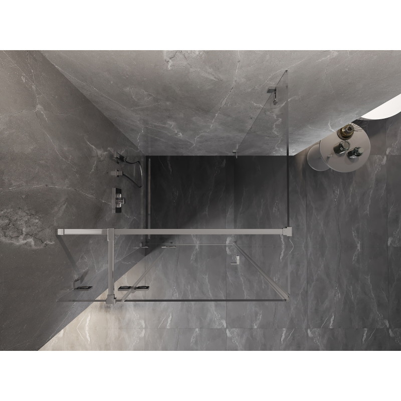 Mexen Lunar T kabina prysznicowa uchylna lewa 120 x 120 cm, transparent, chrom - 834T-120-120-01-00-L