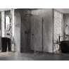 Mexen Lunar T kabina prysznicowa uchylna lewa 110 x 110 cm, transparent, czarna - 834T-110-110-70-00-L