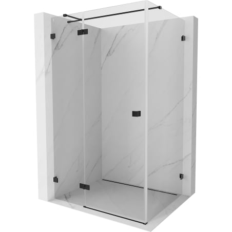 Mexen Lunar T kabina prysznicowa uchylna lewa 120 x 110 cm, transparent, czarna - 834T-120-110-70-00-L