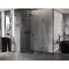 Mexen Lunar T kabina prysznicowa uchylna lewa 120 x 120 cm, transparent, czarna - 834T-120-120-70-00-L