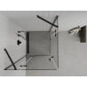 Mexen Roma Duo kabina prysznicowa uchylna 80 x 80 cm, transparent, czarna - 854-080-080-70-00-02
