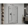 Mexen Roma Duo kabina prysznicowa uchylna 100 x 100 cm, transparent, czarna - 854-100-100-70-00-02