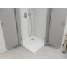 Mexen Roma Duo kabina prysznicowa uchylna 80 x 80 cm, transparent, chrom + brodzik Flat - 854-080-080-01-02-4010