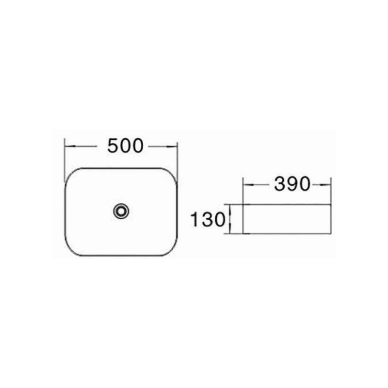 Mexen Carla umywalka nablatowa 50 x 39 cm, biała kamień - 21555093