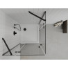 Mexen Roma Duo kabina prysznicowa uchylna 90 x 90 cm, transparent, czarna + brodzik Flat - 854-090-090-70-02-4010B