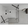 Mexen Roma Duo kabina prysznicowa uchylna 100 x 100 cm, transparent, czarna + brodzik Flat - 854-100-100-70-02-4010B