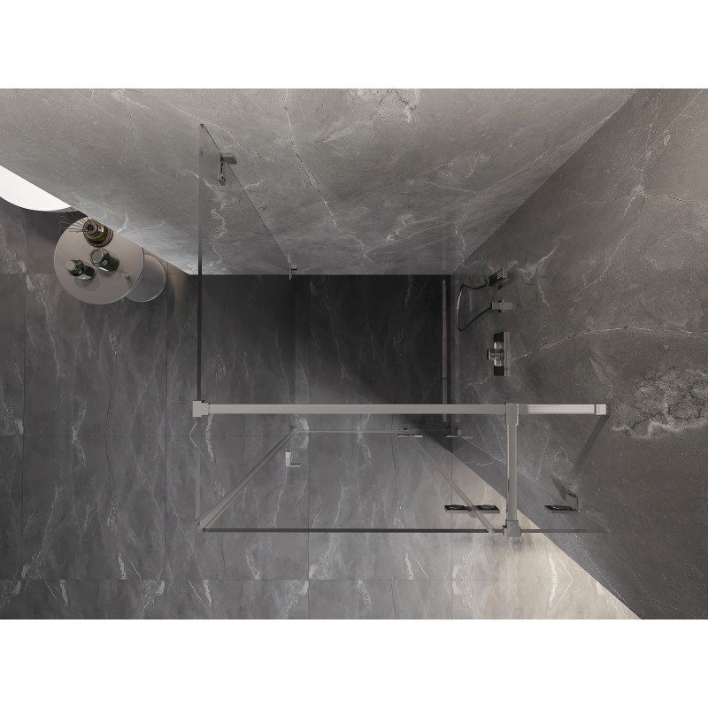 Mexen Lunar T kabina prysznicowa uchylna prawa 110 x 110 cm, transparent, chrom - 834T-110-110-01-00-P