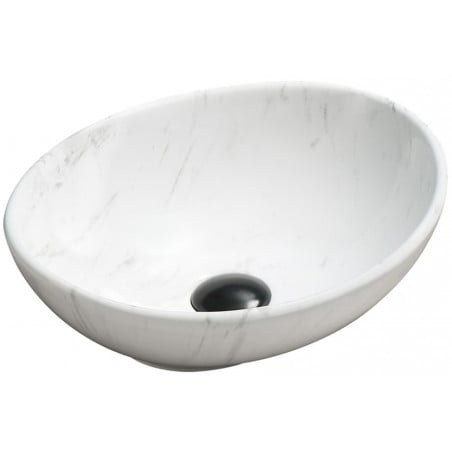 Mexen Elza umywalka nablatowa 40 x 33 cm, biała kamień - 21014092