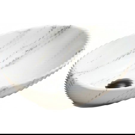 Mexen Elza umywalka nablatowa 40 x 33 cm, biała kamień - 21014091