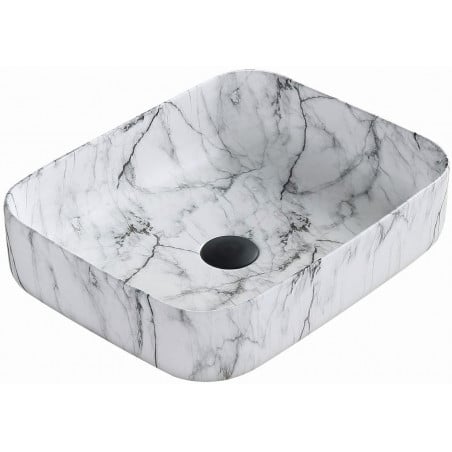 Mexen Carla umywalka nablatowa 50 x 39 cm, biała kamień - 21555093