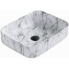 Mexen Carla umywalka nablatowa 50 x 39 cm, biała kamień - 21555093