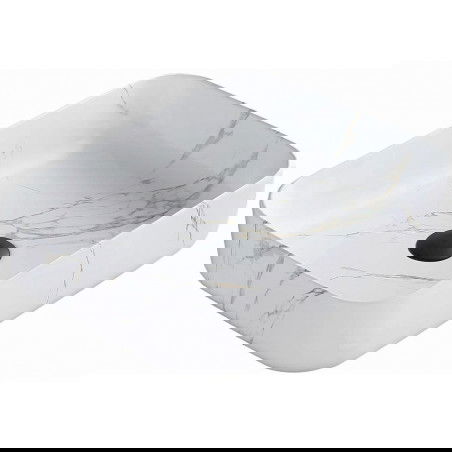 Mexen Carla umywalka nablatowa 50 x 39 cm, biała kamień - 21555091