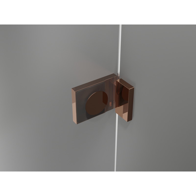 Mexen Lunar-B kabina prysznicowa uchylna lewa 100 x 90 cm, transparent, różowe złoto - 832-100-090-60-00-L