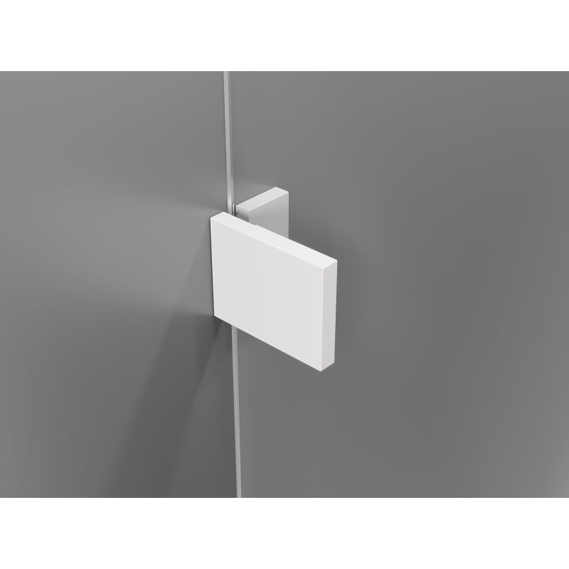 Mexen Lunar-B kabina prysznicowa uchylna prawa 100 x 80 cm, transparent, biała - 832-100-080-20-00-P