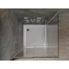Mexen Omega kabina prysznicowa rozsuwana 100 x 100 cm, transparent, chrom + brodzik Flat - 825-100-100-01-00-4010