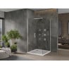 Mexen Omega kabina prysznicowa rozsuwana 100 x 100 cm, transparent, chrom + brodzik Flat - 825-100-100-01-00-4010