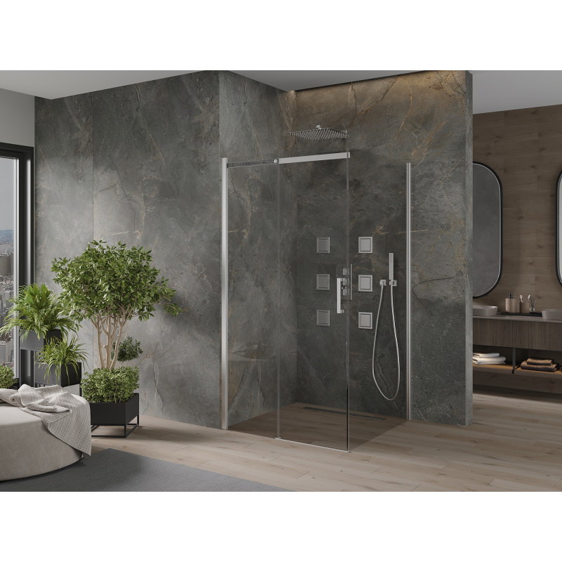 Mexen Omega kabina prysznicowa rozsuwana 100 x 100 cm, transparent, chrom - 825-100-100-01-00