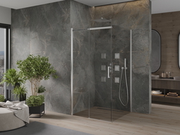 Mexen Omega kabina prysznicowa rozsuwana 100 x 100 cm, transparent, chrom - 825-100-100-01-00