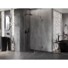 Mexen Lunar kabina prysznicowa uchylna lewa 90 x 90 cm, transparent, gun gray szczotkowany - 834-090-090-66-00-L