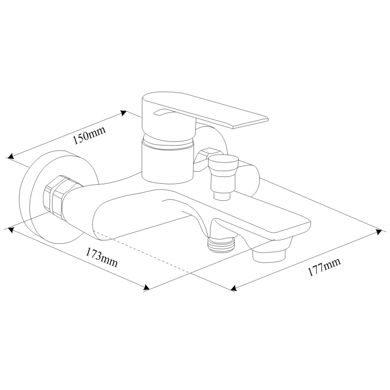 Mexen Royo DQ45 zestaw wannowy, złoty - 72213DQ45-50