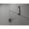Mexen Lunar-B kabina prysznicowa uchylna prawa 90 x 90 cm, transparent, gun gray szczotkowany - 832-090-090-66-00-P
