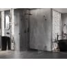 Mexen Lunar kabina prysznicowa uchylna lewa 100 x 80 cm, transparent, czarna - 834-100-080-70-00-L