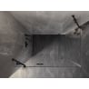 Mexen Lunar kabina prysznicowa uchylna lewa 100 x 80 cm, transparent, czarna - 834-100-080-70-00-L