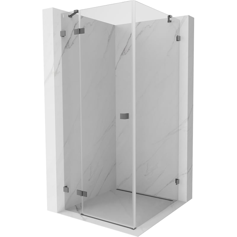 Mexen Lunar kabina prysznicowa uchylna lewa 90 x 90 cm, transparent, gun metal - 834-090-090-95-00-L