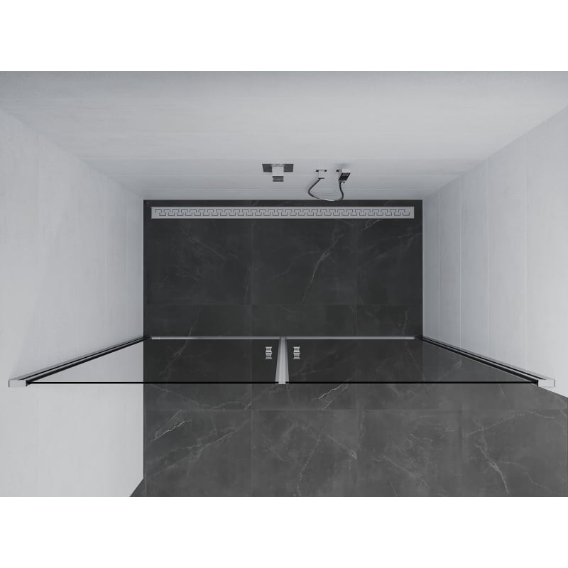 Mexen Pretoria Duo drzwi prysznicowe uchylne 140 cm, transparent, chrom - 852-140-000-02-00