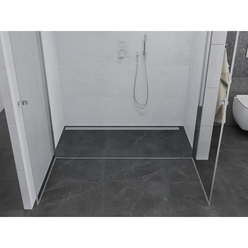 Mexen Pretoria Duo drzwi prysznicowe uchylne 160 cm, transparent, chrom - 852-160-000-02-00